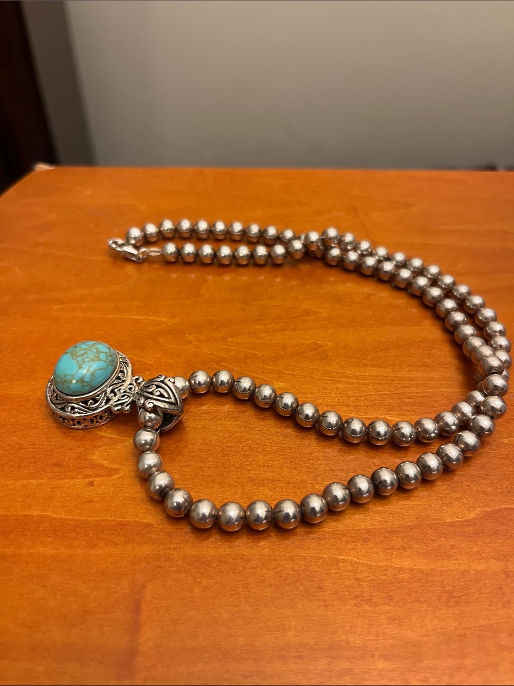 925 Sterling Silver Ball Bead Necklace – Delicate & Elegant